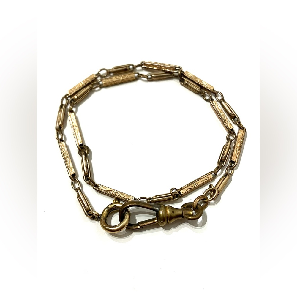 Antique Gold Filled Watch Chain 12”